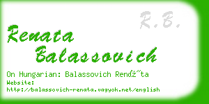 renata balassovich business card